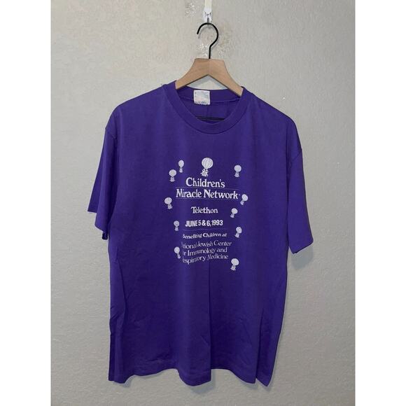 Vintage Childrens Miracle Network Shirt National Jewish Center Hot Air Balloon - Picture 1 of 12